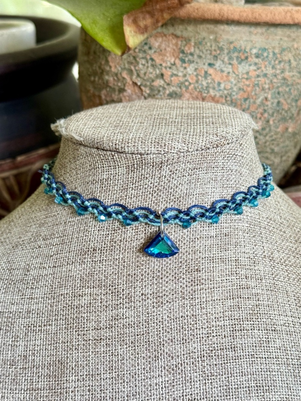 Boho Micro Macrame Choker Necklace